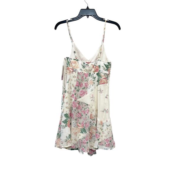 Wild Fable Women's Asymmetrical Mini Slip Dress Pink Floral Size XS - Picture 3 of 6